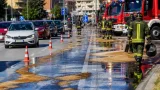 Isernia, olio sulla carreggiata: via Occidentale chiusa per intervento dei Vigili del Fuoco