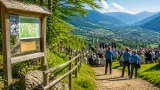 Val di Sella: inaugurato il nuovo Sentiero della Responsabilità dedicato ad Alcide De Gasperi