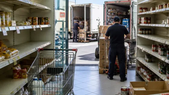 A Bari emergono scaffali vuoti nei supermercati per lo sciopero dei trasportatori
