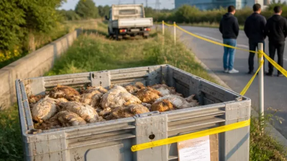 Carcasse di polli abbandonate vicino alla centrale elettrica: indagini e interventi sanitari