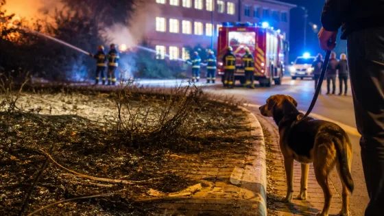 Incendio vicino a una scuola a Frosinone: donna denunciata, fiamme spente dai Vigili del Fuoco