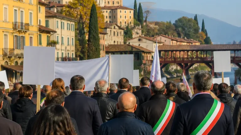 A Bassano in piazza per chiedere l'apertura del Tribunale della Pedemontana