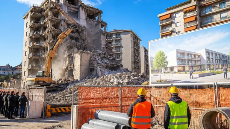 A Biella inaugurata la demolizione dell'ex palazzina ATAP: via libera al nuovo polo scolastico