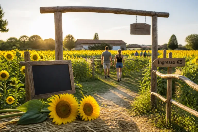 A Cameri apre il labirinto di girasoli: ingresso simbolico e caccia al premio all'azienda Fiorelilla