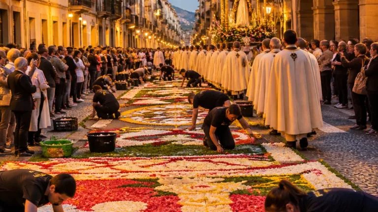 A Cuneo la processione della Madonna del Carmine: corteo, Infiorata e concerti in centro
