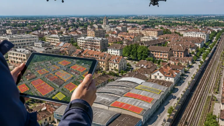 A Lodi i droni censiscono i tetti con amianto: avviata la mappatura comunale