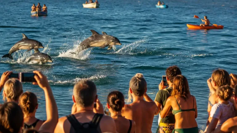 A Massa, delfini al largo di Poveromo: spettacolo per i bagnanti e richiamo alla tutela del mare
