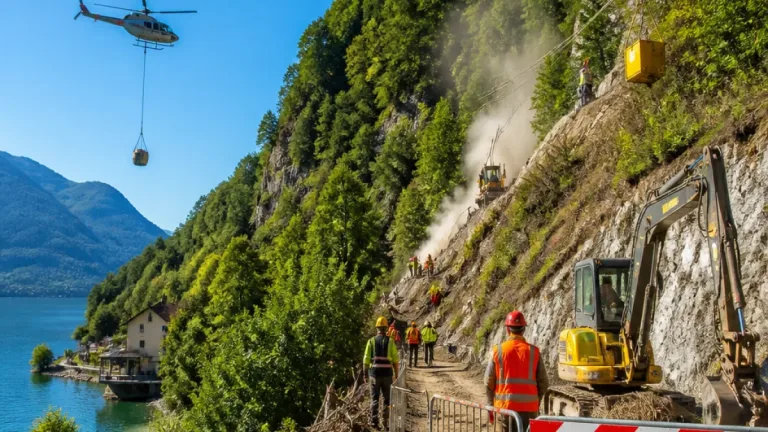 A Ossuccio partono i lavori di disboscamento per la variante della Tremezzina: elicottero e teleferica in arrivo