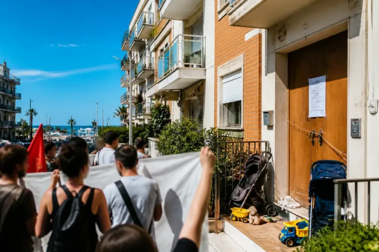 A Rimini rinviato lo sfratto di una madre con tre figli: la protesta contro la speculazione sugli affitti estivi