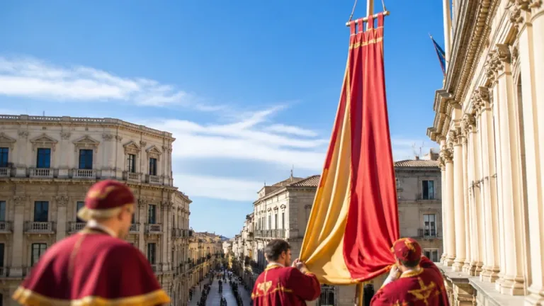 A Sassari inaugurata la Festha Manna: il vessillo dei Massai esposto da Palazzo di Città