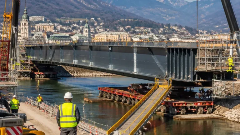 A Trento entra in sede il nuovo ponte di Ravina: ripristino parziale del collegamento dalla Destra Adige