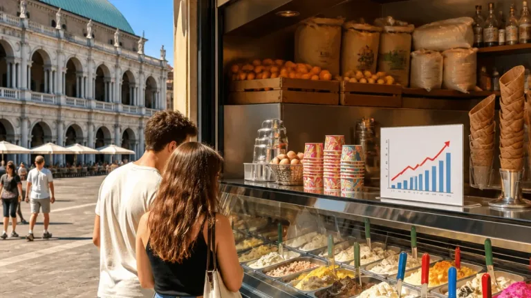 A Vicenza il gelato artigianale muove 24,7 milioni l'anno: numeri e effetti sul territorio