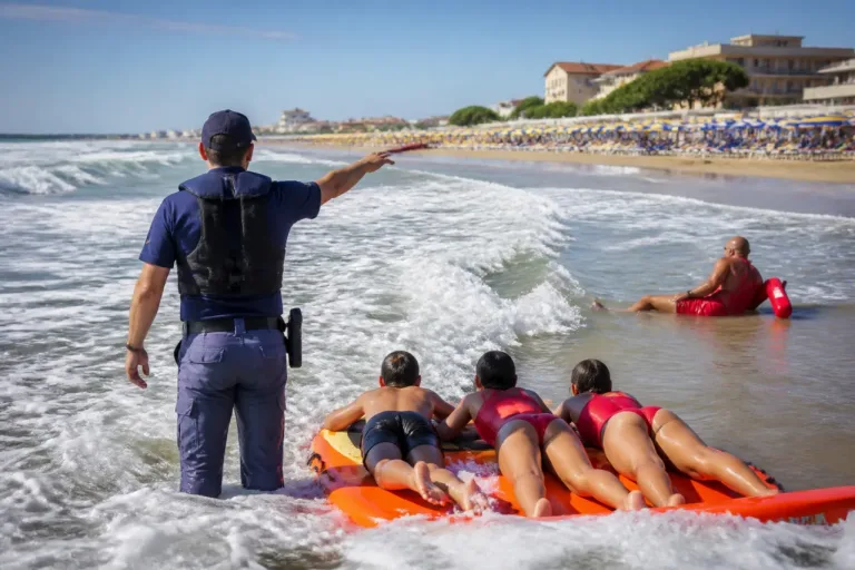 Agente della Questura di Fermo salva tre persone in mare: intervento fuori servizio a Villa Rosa