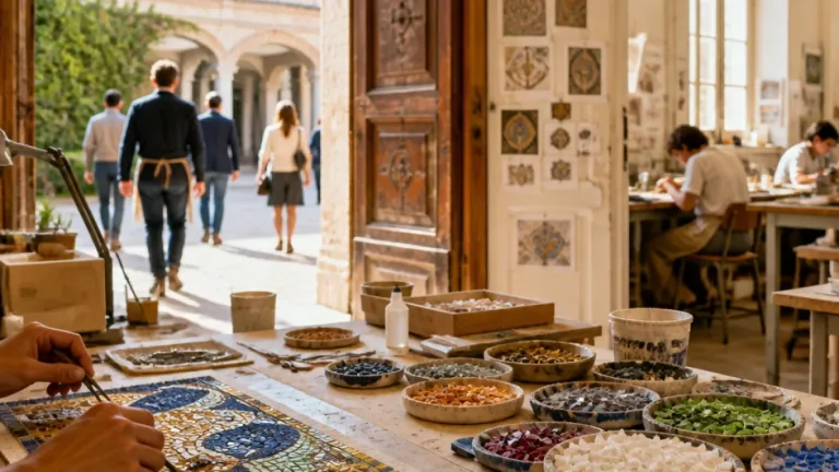 Alessandro Borghese in visita all’Accademia: attenzione sulla tradizione del mosaico a Ravenna