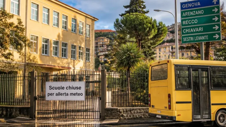 Allerta arancione: Genova e 15 comuni chiudono le scuole per il peggioramento meteo