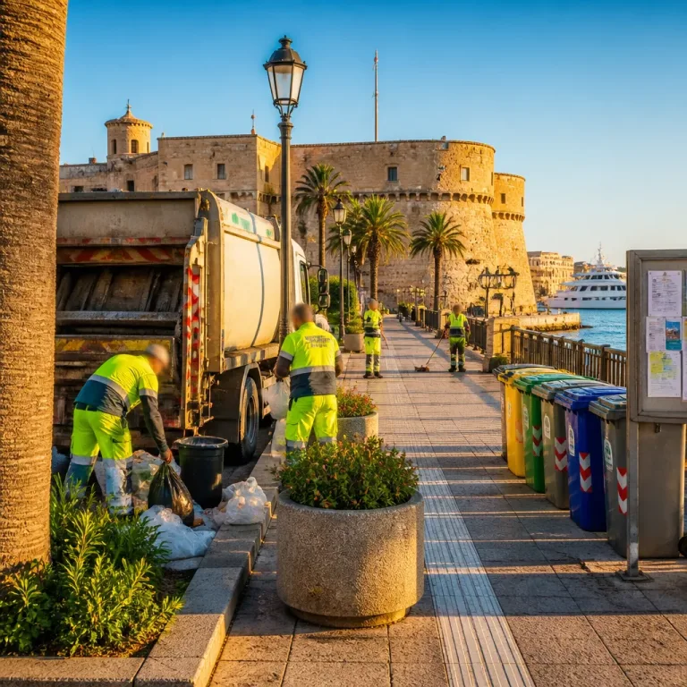 Taranto attiva piano straordinario di igiene urbana da 825 mila euro per i Giochi del Mediterraneo
