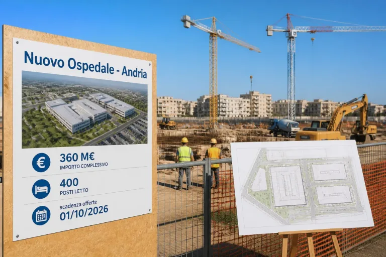 Andria: via libera al progetto esecutivo e al bando per il nuovo ospedale da 400 posti