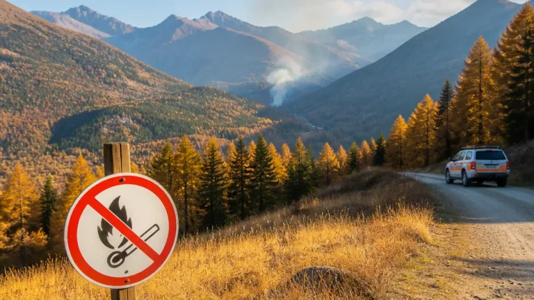 Aosta: scatta lo stato di pericolosità per incendi boschivi in tutta la Valle d’Aosta