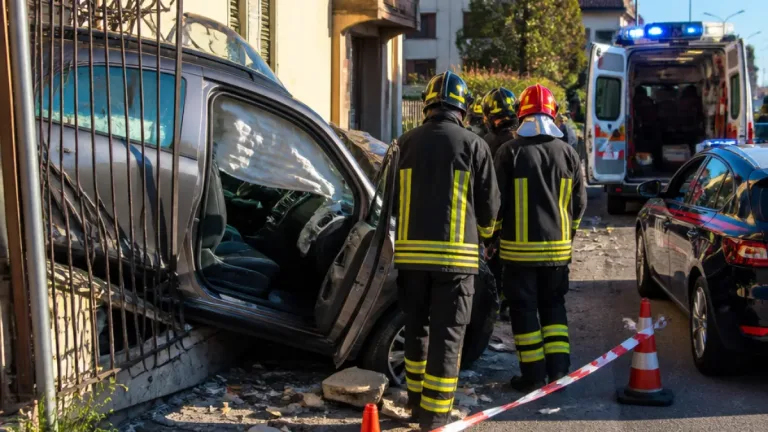 Auto finisce contro un’abitazione a Ponzano Veneto: tre feriti, strada messa in sicurezza