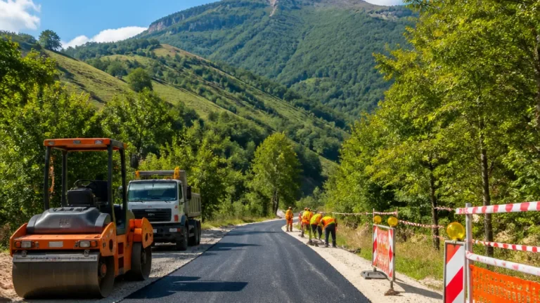 Avviati i lavori sulla SP88 a Roccacinquemiglia: 300 m di pavimentazione rifatti prima dello Ski Roll
