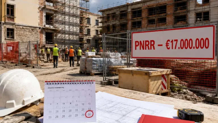 Benevento: lavori Torre e Sala a rischio PNRR, cantiere al 45% e scadenza prorogata