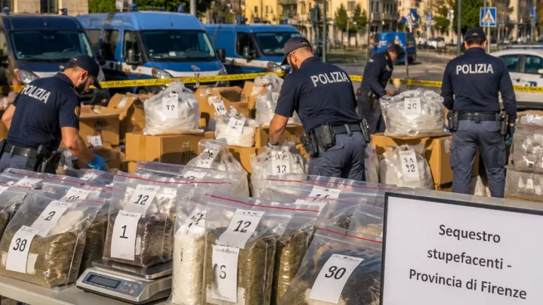 Blitz anti‑spaccio: 16 arresti e oltre 160 kg di droga sequestrati in provincia di Firenze