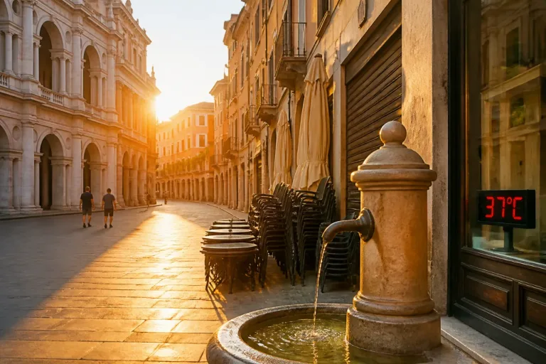 Caldo estremo svuota il centro di Vicenza: -33.000 visite in otto giorni