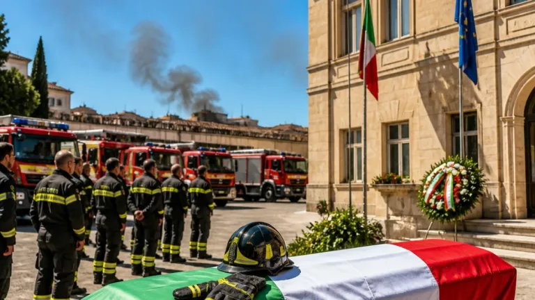 Caltanissetta in lutto: morto il caporeparto dei Vigili del Fuoco durante le operazioni antincendio