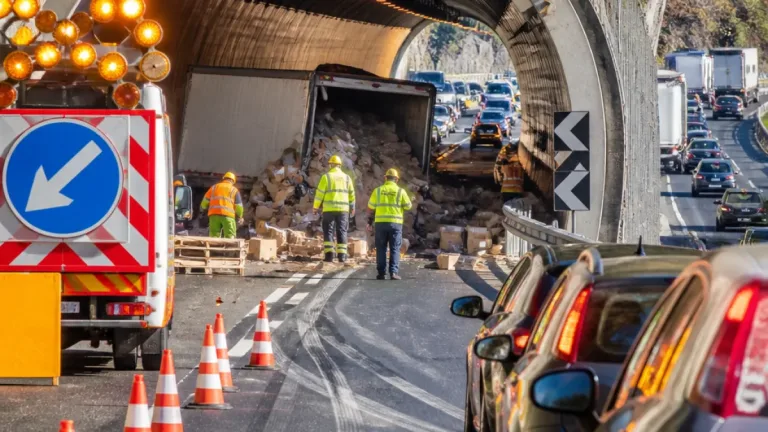 Camion perde il carico nella galleria di Lecco: SS36 chiusa e deviazioni sulla viabilità locale