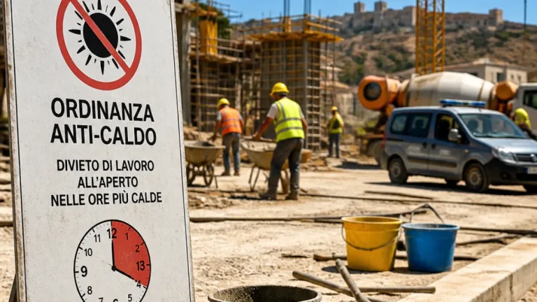 Cantieri al sole nella provincia di Trapani, il sindacato denuncia violazioni dell’ordinanza anti-caldo