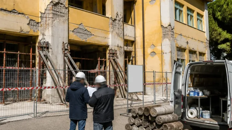 Chiusura urgente dell'Istituto Mattei a Caserta: calcestruzzo degradato e pilastri a rischio