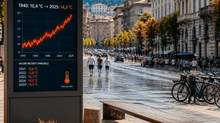 Clima a Brescia: +4 °C in quasi 90 anni, le medie battute anche nel 2026