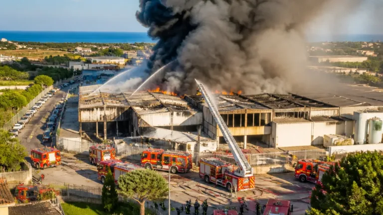 Colonna di fumo a Migliarino: rogo in azienda di rifiuti, allerta per la popolazione