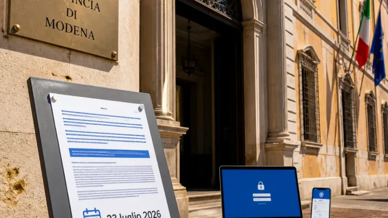 Concorso Provincia di Modena: scadenza 23 luglio per l'elenco degli istruttori amministrativi
