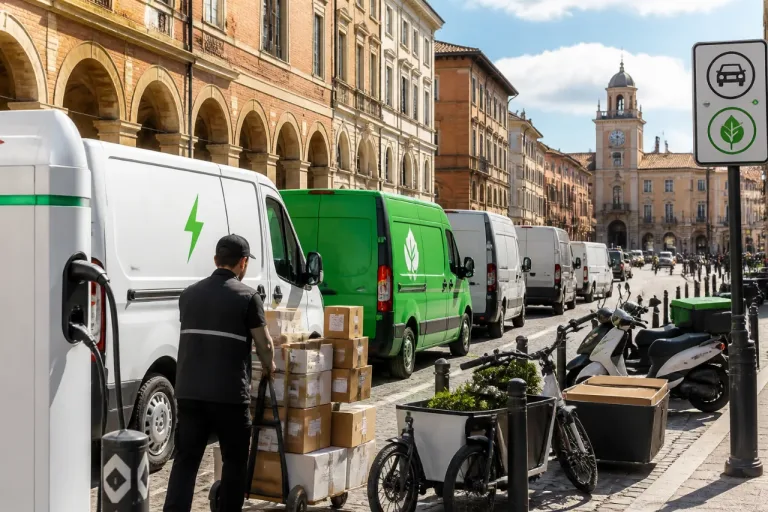 Consegne in crescita del 20% a Macerata: più pacchi, flotta sempre più elettrica