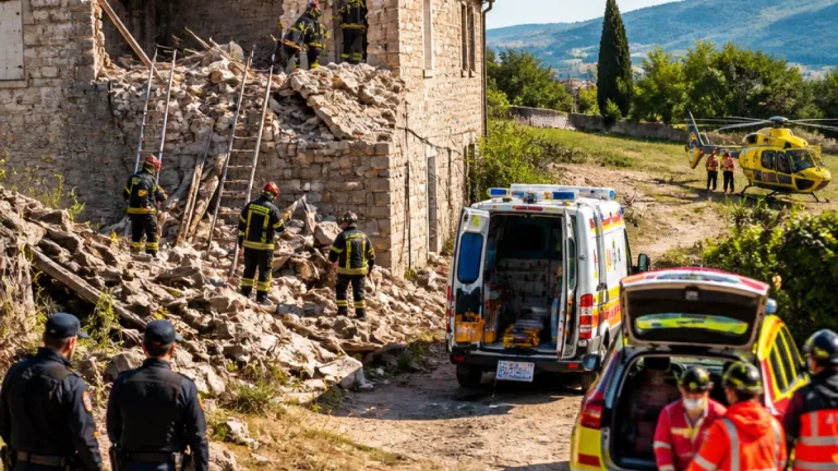 Crollo a Viterbo: solaio ceduto in un casolare, bimbo di 9 anni elitrasportato a Roma