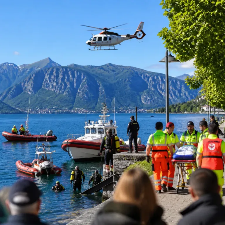 Ricerche in corso nel Lago di Como ad Abbadia Lariana per un possibile disperso