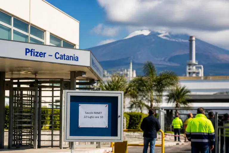 Pfizer Catania, il 22 luglio tavolo al MIMIT: in bilico 330 posti