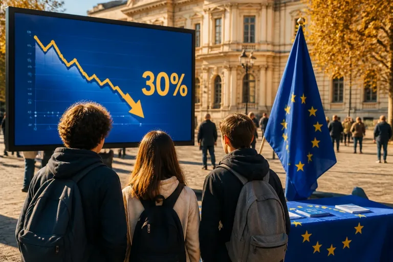 Fiducia nell’Ue in calo: oggi coinvolge circa il 30% degli italiani, soprattutto i più giovani