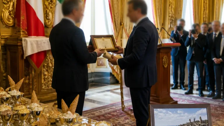 Eugenio Morrone di Zagarise premiato a Palazzo Chigi: riconoscimento per la gelateria italiana