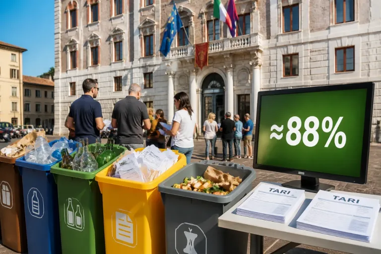 Ferrara: alta differenziata (≈88%) ma la Tari continua a salire, Pd chiede chiarimenti