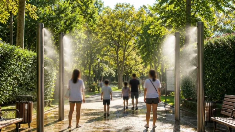 Frosinone: installati nebulizzatori a Parco Matusa e Villa Comunale per fronteggiare il caldo