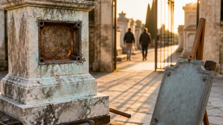 Furto dell’epigrafe al cimitero di Siracusa: via la lastra bronzea dedicata al Colonnello D’Anna