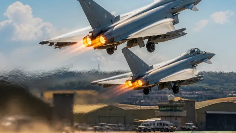 Grosseto, due Eurofighter decollano dal 4° Stormo per identificare un aereo senza radio