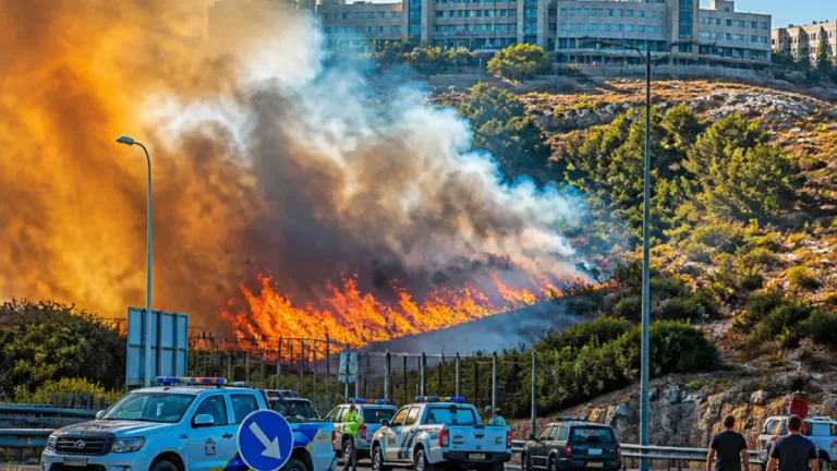 Incendio a Enna Bassa, fiamme vicine all’ospedale: evacuazioni e criticità viarie