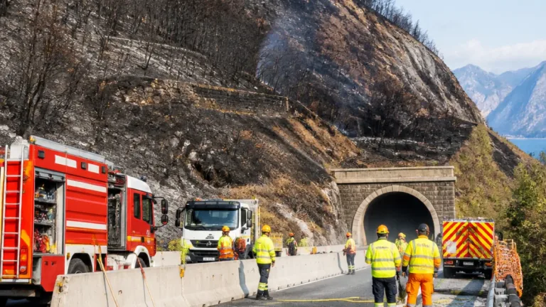 Lecco: incendio al Monte Moregallo spento, riaperta la strada Lecco‑Bellagio