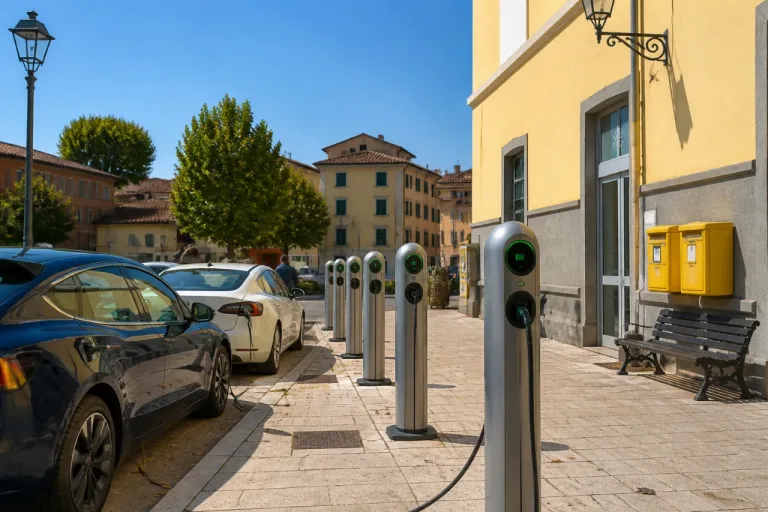 Lucca: 16 colonnine di ricarica installate agli uffici postali, 12 già attive