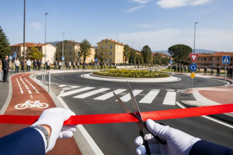 Lucca, inaugurata la nuova rotatoria della Formica a San Concordio: priorità a sicurezza e fluidità