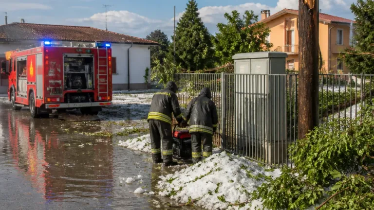 Maltempo, blackout e allagamenti: Rovigo e il Polesine fanno i conti con la grandine