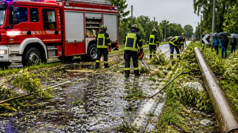 Maltempo nel Mantovano: pioggia, vento e grandine, vigili del fuoco al lavoro su più fronti